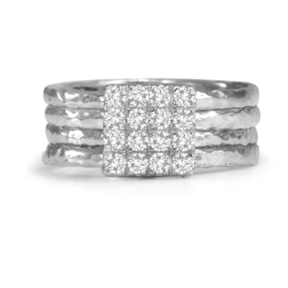 Meditation Ring featuring four Silver spinning bands - NIB